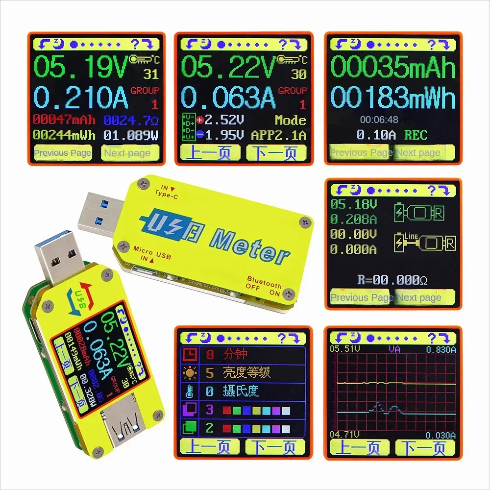 UM34C meter usb tester Voltmeter current measurement Type-C meter multimeter