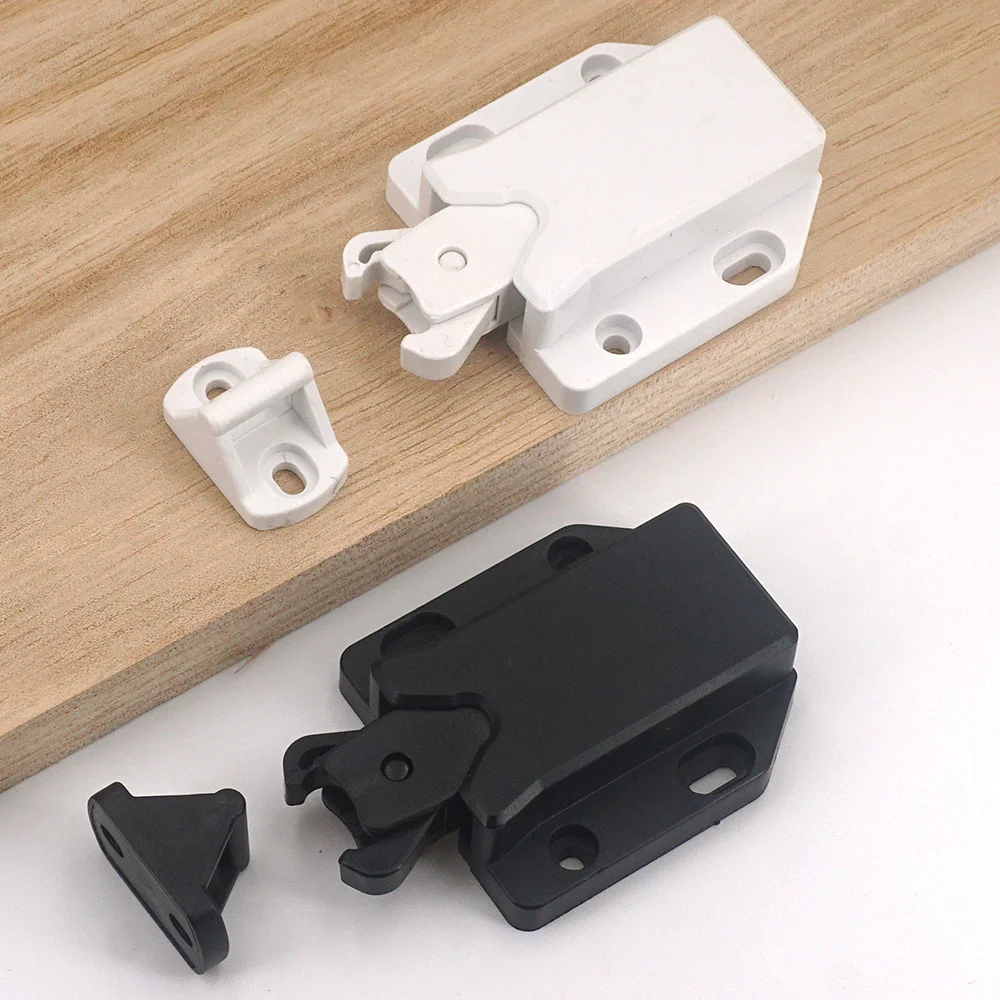 10/5/2 Sets Non-Magnetic Touch Latch Catch Cabinet Door Push to Latch and Unlatch Furniture Cupboard Wardrobe Accessory