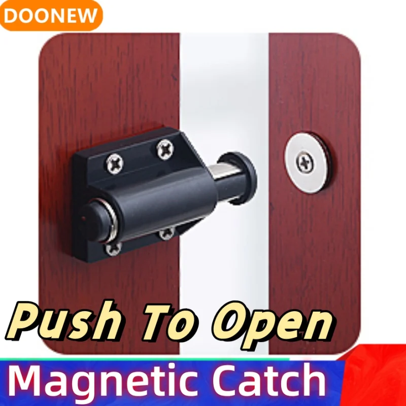 2pcs Door Closers Furniture Hardware Push To Open Magnet Cabinet Door Catch for Wardrobe Cupboard Kitchen magnetic Hidden Door