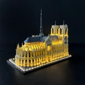 BYB Lampu LED Kit untuk LEGO 21061 Notre-Dame De Paris Blok Bangunan Lampu Hias Remote Control Tidak Termasuk Bangunan Lego 12 lego pesawat ruang angkasa penjualan terbaik - №