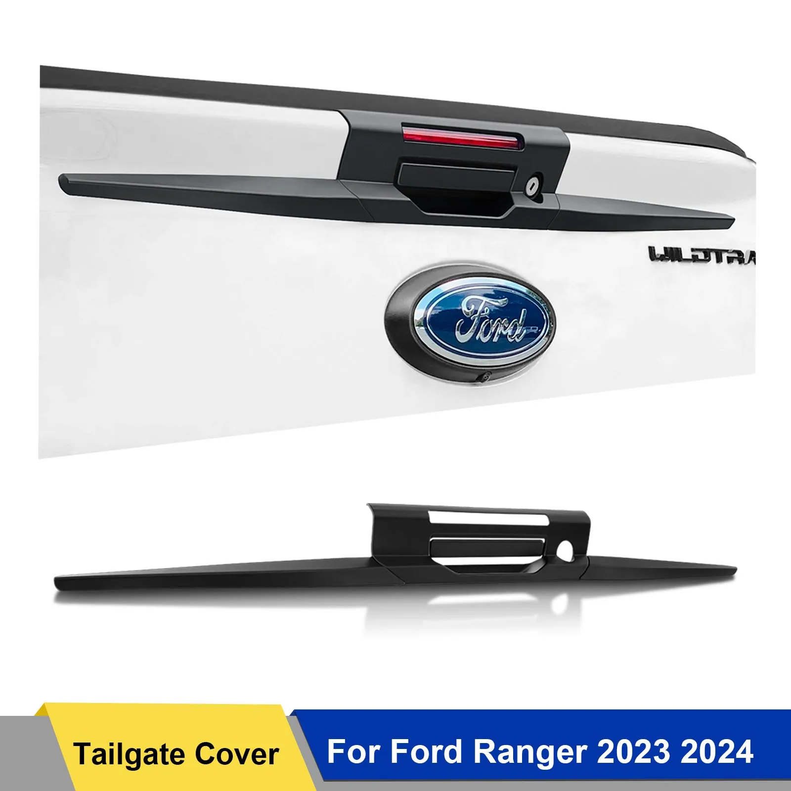 

Tailgate Handle Cover Protector Trim With Key Hole For Ford Ranger Wildtrak T9 2023 2024 Car Next Gen Accessories