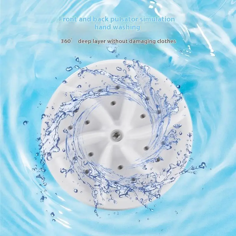 1pc USB Rotating Turbine Portable Mini Washing Machine For Socks Underwear Wash Dishes Travel Home Business Trip view 5