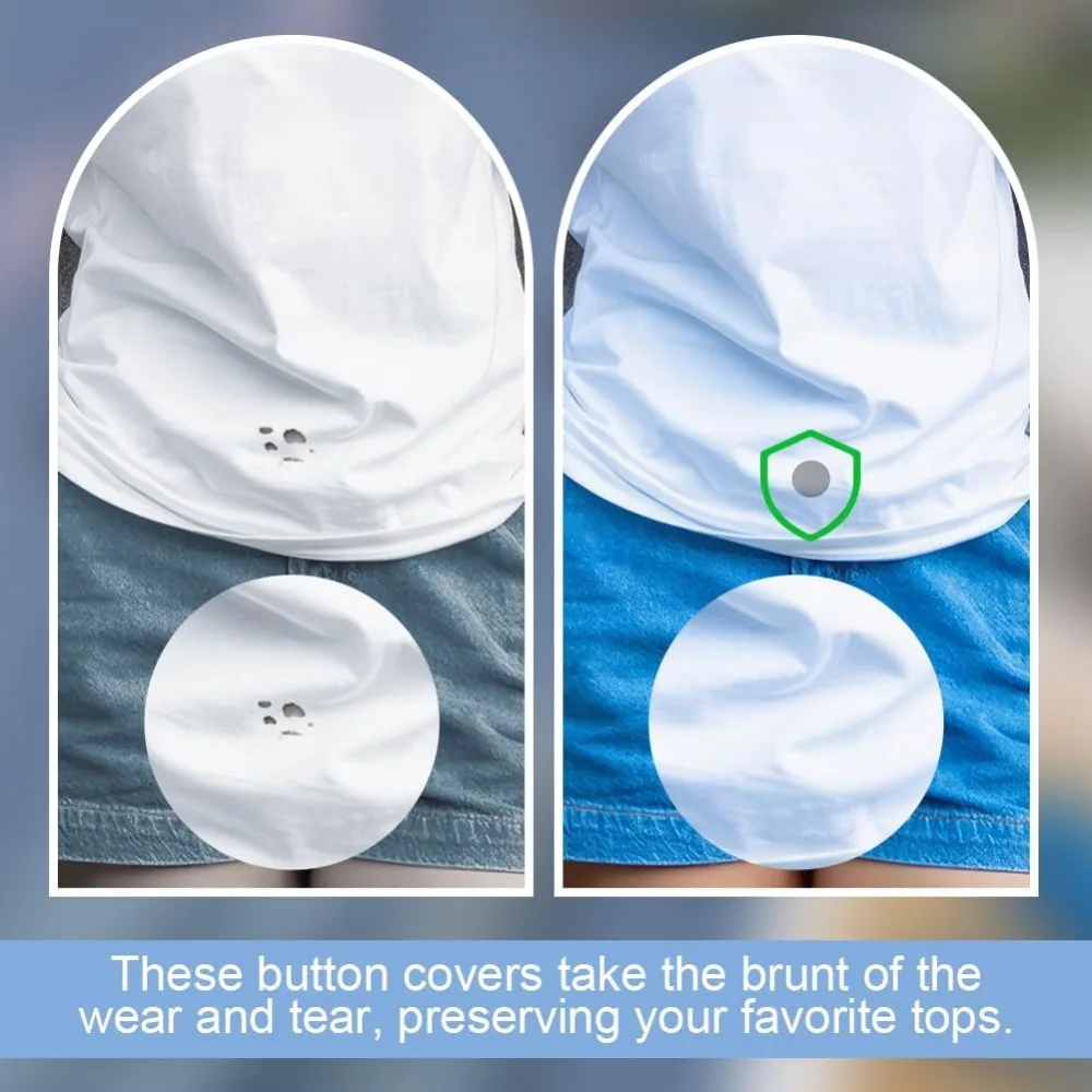 10Pcs Black Button Covers for Jeans Suitable for 15mm Button TPU Cover Shirt Buttons Cover Aviod Shirt Holes for Jeans Buttons image 5