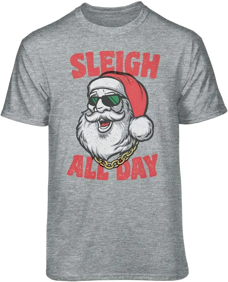 Футболка с графическим принтом на санях весь день