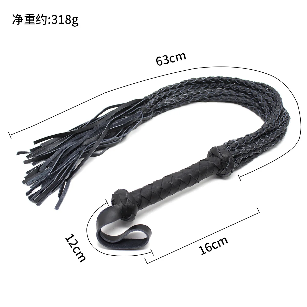 79CM Handmade Genuine Cowhide Leather Horse Whip - Riding Training Whip with Leather Handle