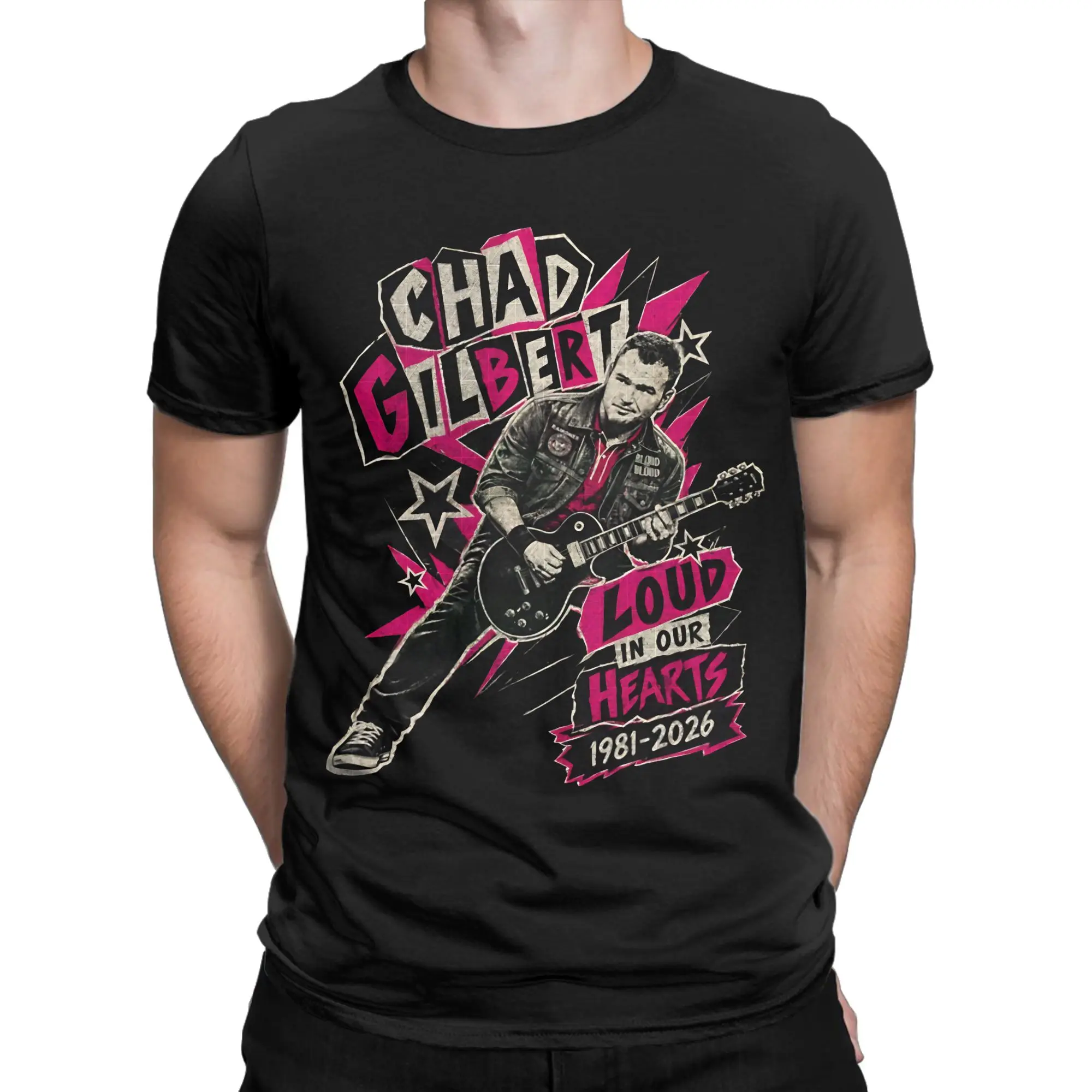 Leisure Rip Chad Gilbert Guitarist T-Shirt Men Women Crew Neck Cotton T Shirt  Short Sleeve Tee Shirt Printed Tops