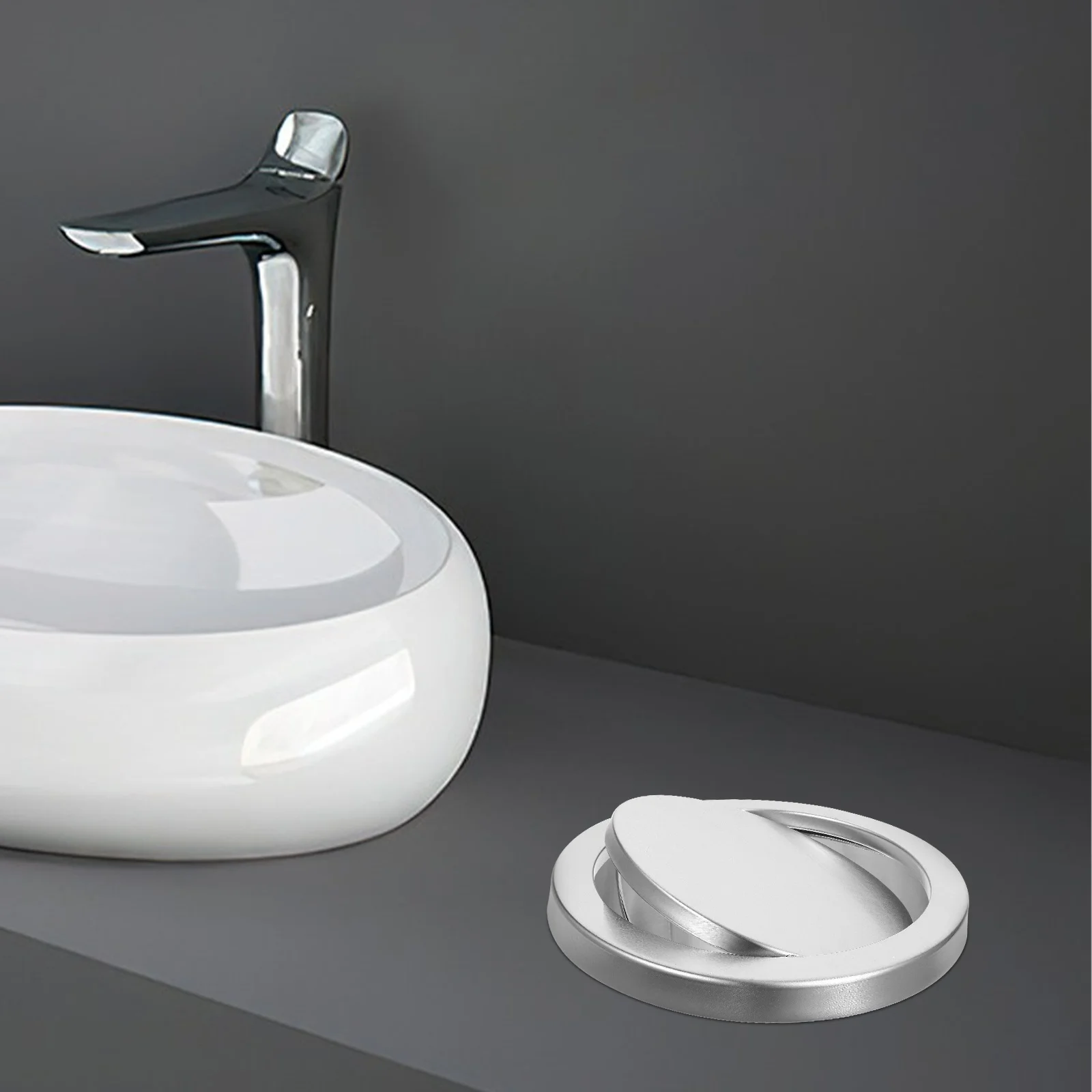 

1pcs Stainless Steel Swing Lid For Garbage Can 30Cm Diameter Replacement Cover Heavy Duty Trash Bin Protector Outdoor Indoor