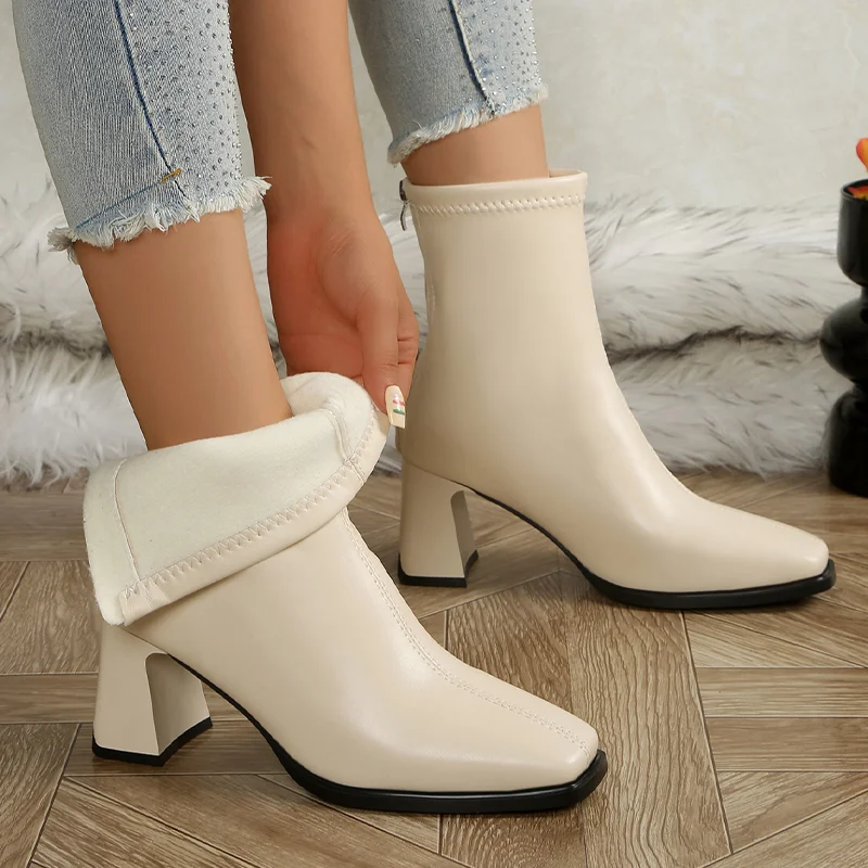 

Сексуальные ботильоны на высоком каблуке, женская модная элегантная обувь на каблуке, зимние туфли-лодочки 2025 года, ботинки «Челси», туфли-лодочки для прогулок, новые Mujer De Botas