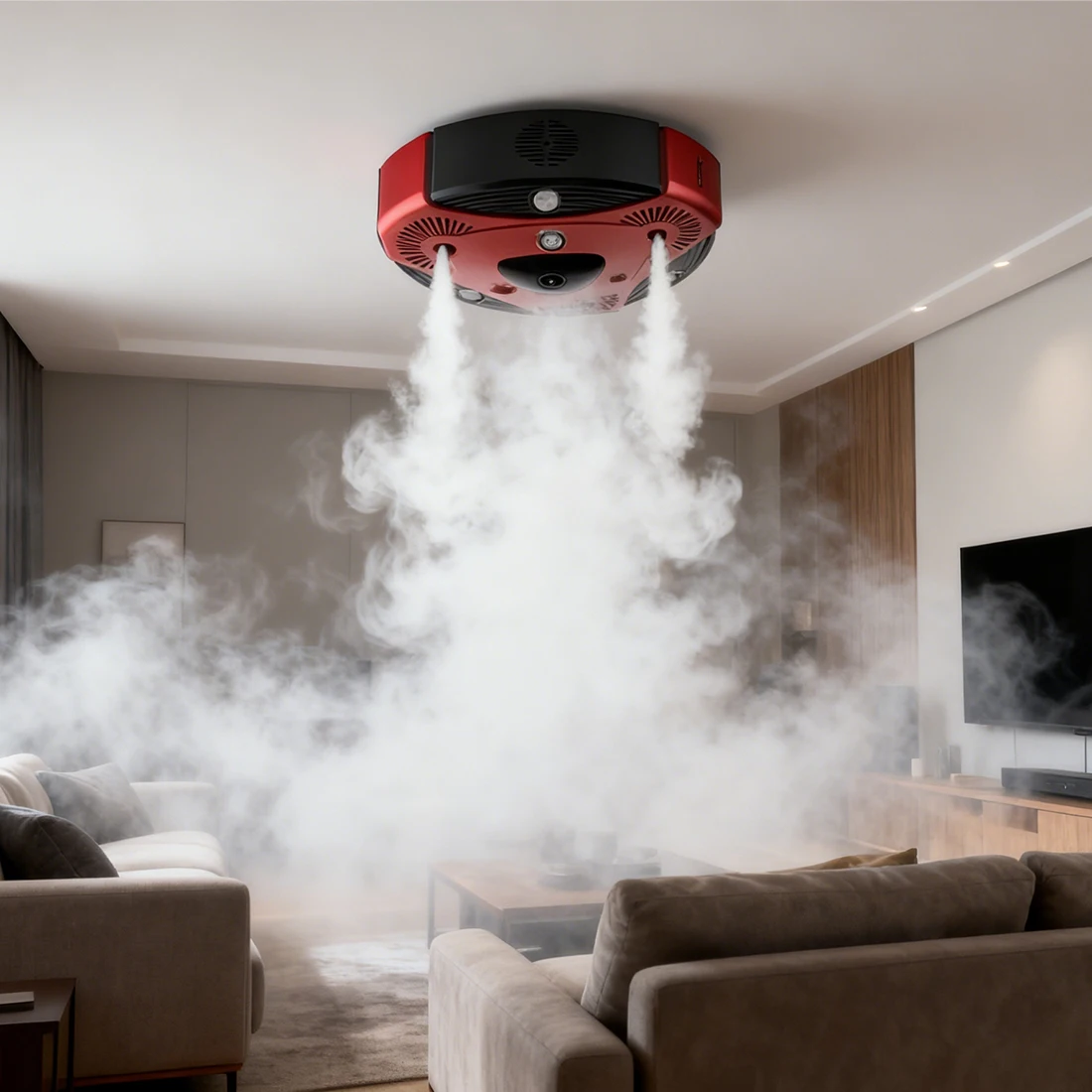 Supermarket useful security fog machine anti-theft smoke alarm generator system