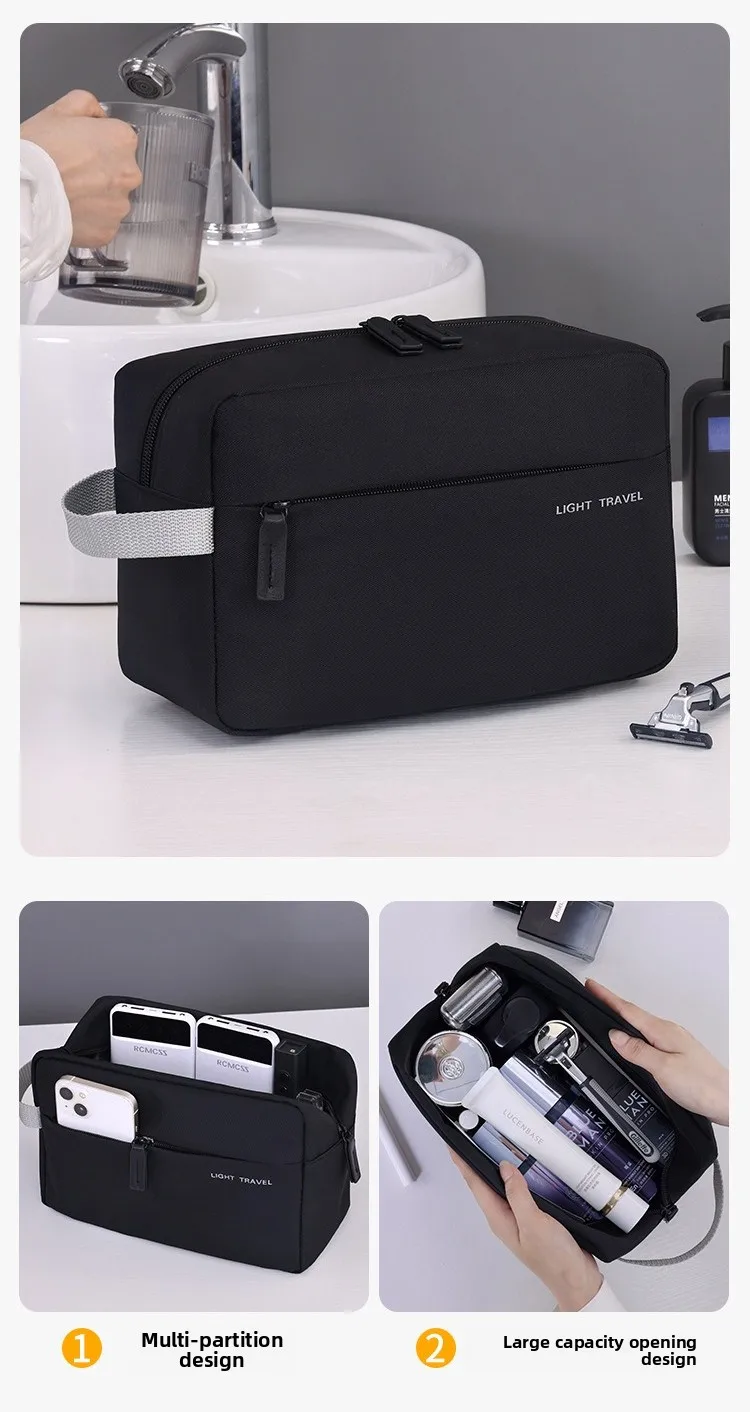 Neue tragbare Kosmetiktasche, große Kapazität, multifunktionale Aufbewahrungstasche, Herren-Make-up-Tasche, Kosmetik-Organizer, unverzichtbar für Reisen. – Detail 10