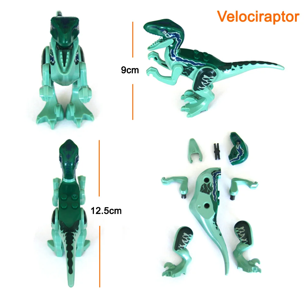 Big Size Jurassic Dinosaur World Tyrannosaurus Rex IndoRaptor Triceratops Figure Building Block Toy gift