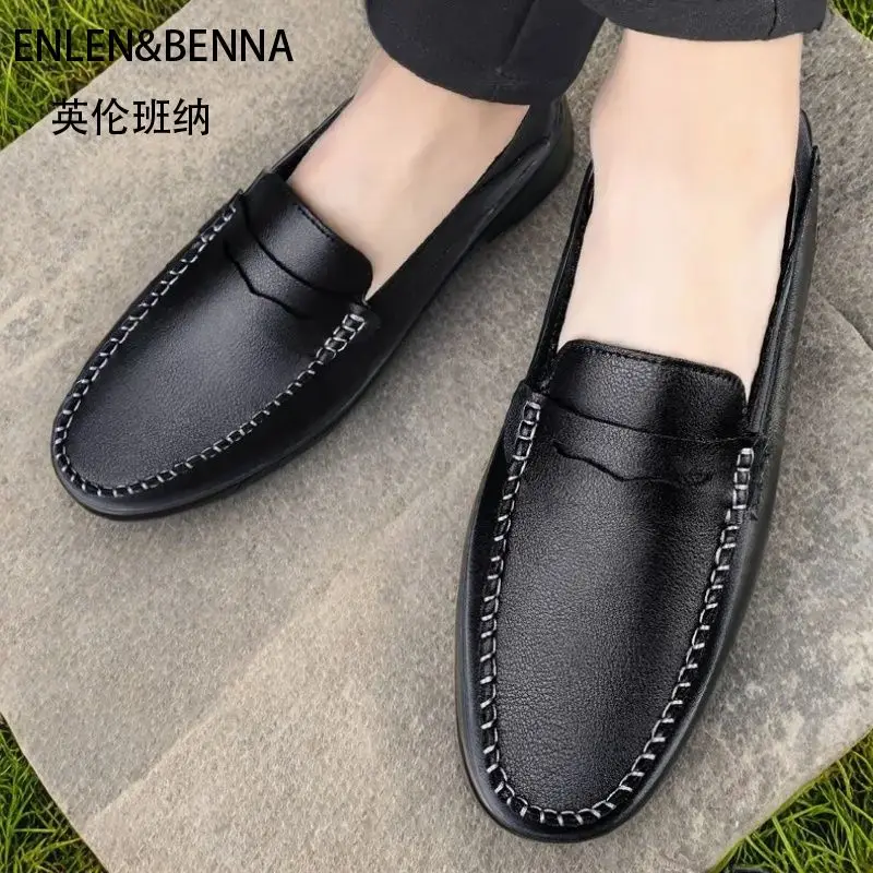 

Zapatos Doudou con pedal perezoso para hombre, zapatos informales ligeros a la moda para exteriores, nuevos de alta calidad