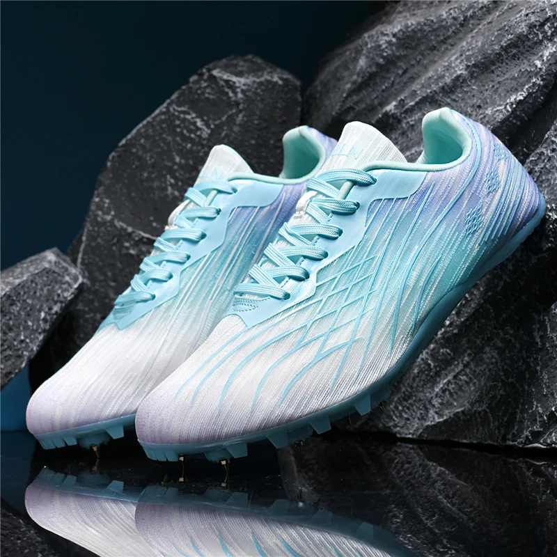 

2025 Новые профессиональные мужские и женские легкоатлетические туфли, легкие эластичные туфли для ногтей, износостойкие амортизирующие кроссовки