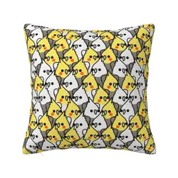 Nordic Parrot Birds Cockatiel Squad Cushion Cover Soft Animal Pillow Case Living Room Decoration