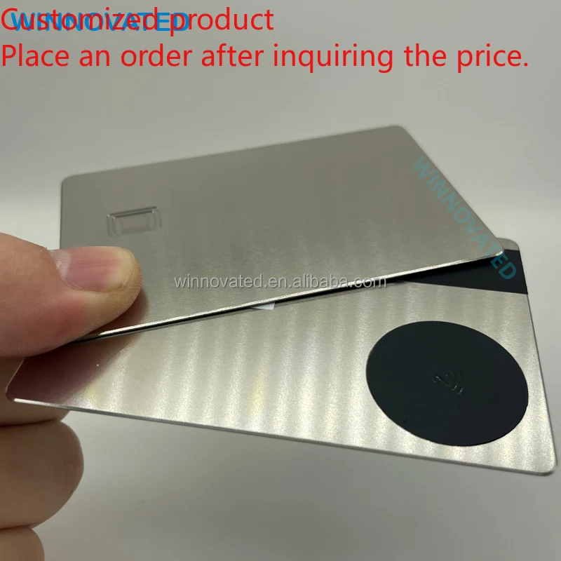 Customized product Factory Price Customizes Blank 0.8MM Black NFC Metal Business Card