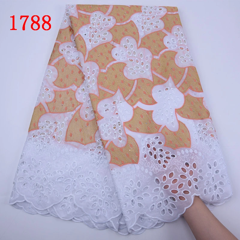 SJD LACE Clearance African Austria Lace Fabric 2024 High Quality Nigerian Cotton Lace for Elegant Women Evening Party Dress 1885