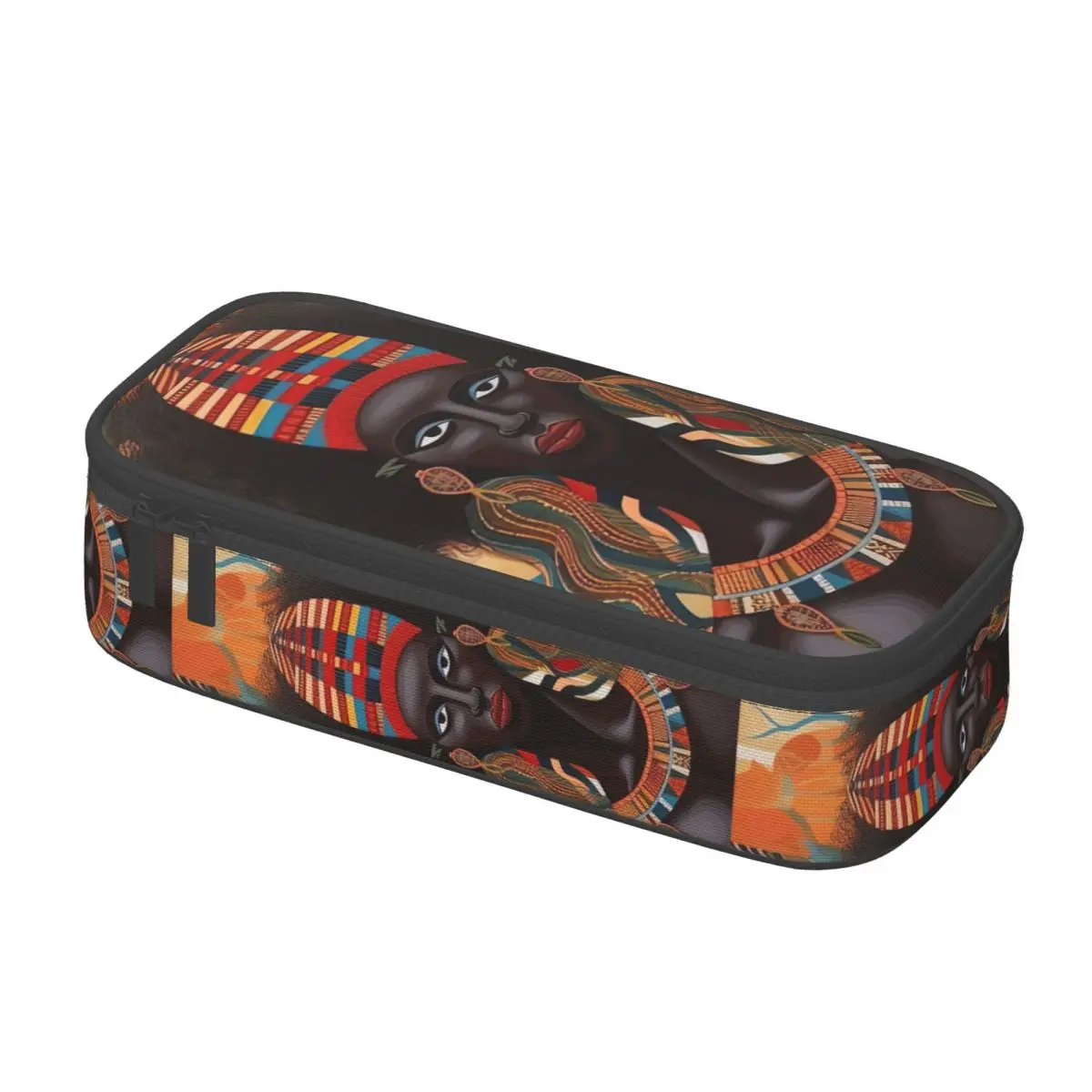 مخصص نمط العرقية الأفريقية نمط مقلمة لطيفة الفتيات الفتيان سعة كبيرة نمط حقيبة أقلام رصاص الملحقات المدرسية