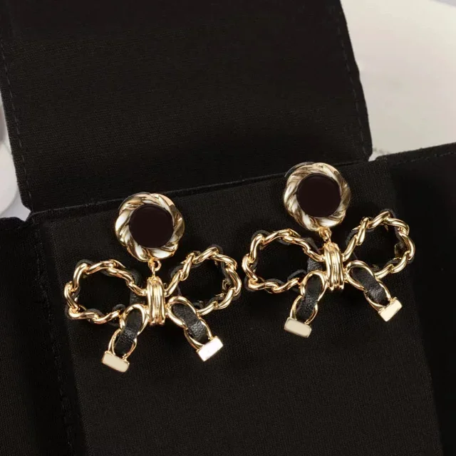 

Europe America Top Quality Designer Brand Bow Earring Women Luxury Jewelry Exquisite Gift Trend