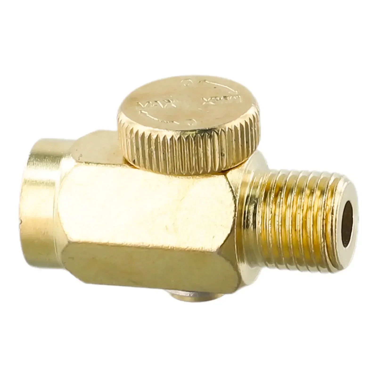 4PCS Pack  1/4 NPT Inline Regulator  Solid Brass Compressed Air Pressure Valve Tool  Easy Adjustment for Air Tools