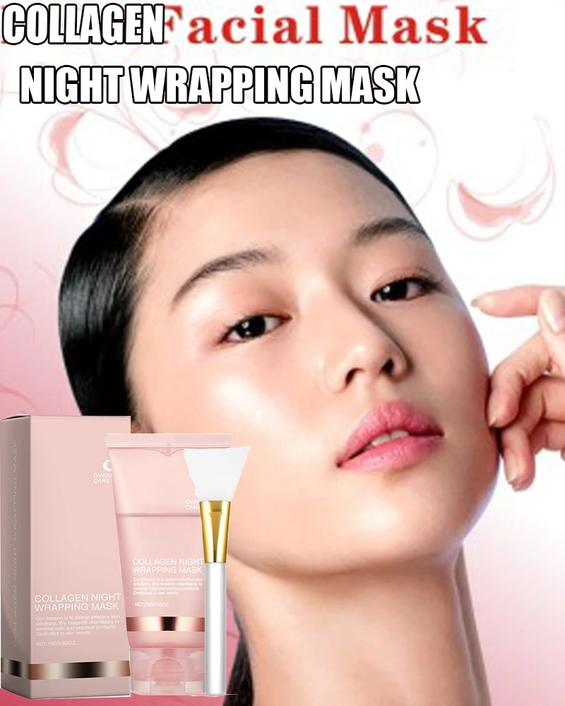 

Collagen Peel-off Mask Night Wrapping Facial Mask Deeply Moisturizing Hydrating Firming Skin Facial Mask Daily Face Skin Care