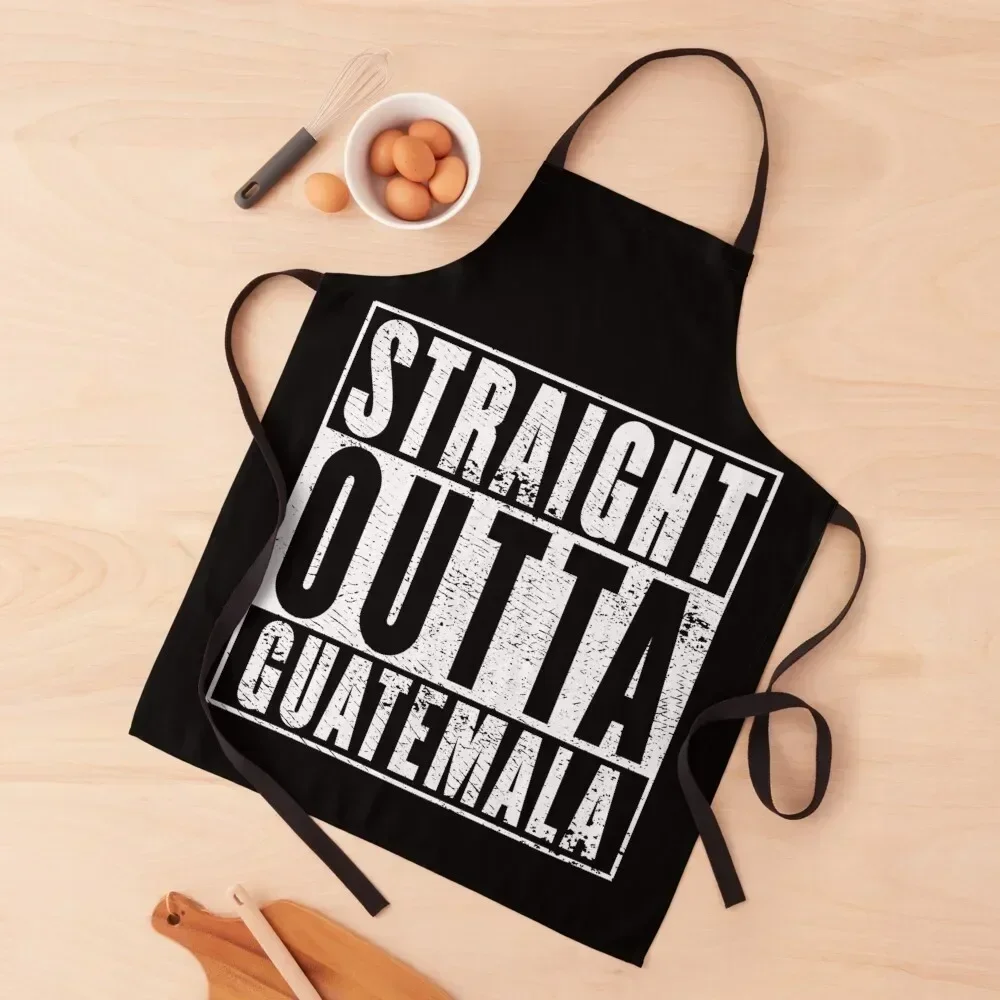 

Straight Outta Guatemala Apron Dress kitchen jacket woman Kitchen Things For Home Apron