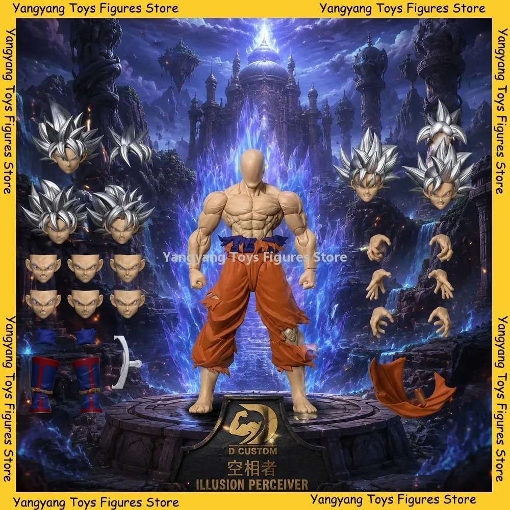 Figura Coleccionable RE&DKO Studio D Personalizada de Dragon Ball Z SHF Son Goku Ultra Instinct Super Saiyan Illusion Perceiver