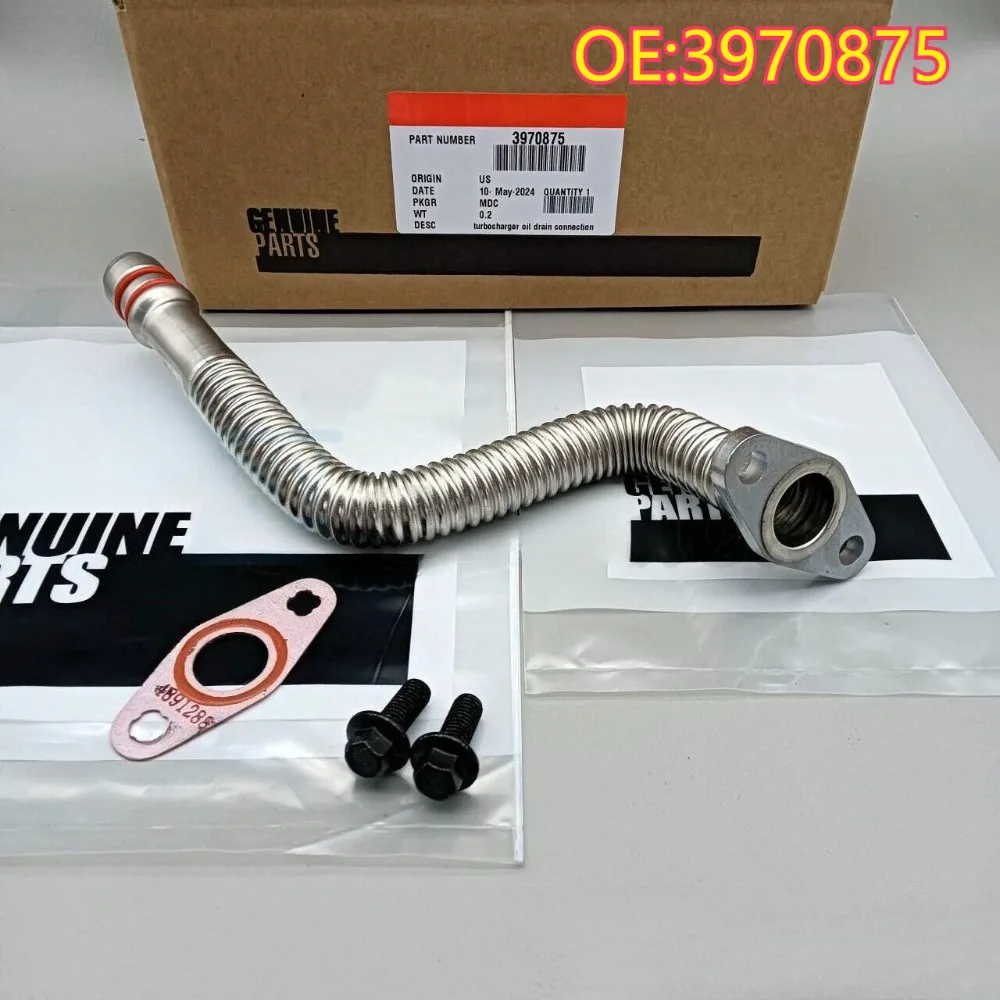 

High quality New For 3970875 Car Turbo Oil Return Drain Line Tube Replacement Fit For DodgeCummins 5.9L Diesel 2004 2005