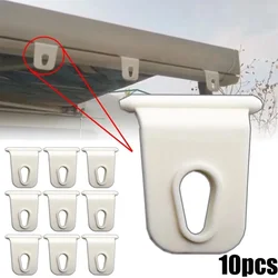 10pcs White/Black Universal Awning Clothes Hook Racks for RV Camper Caravan Party Light Holder RV Awnning Hook Accessories
