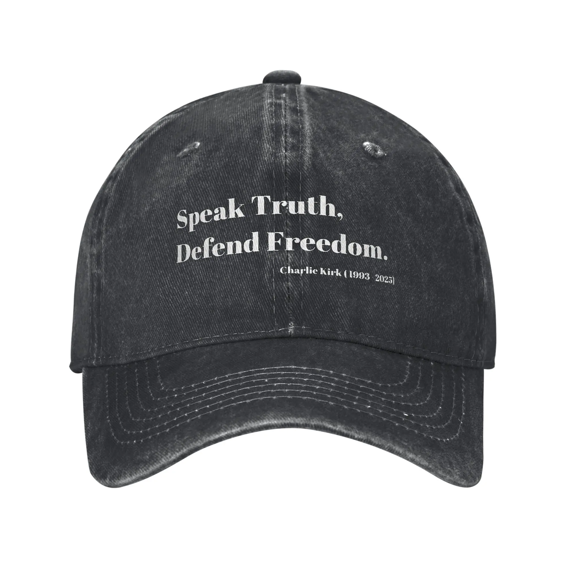 Charlie Kirk Speak Freedom Baseball Cap Vintage Distressed Cotton Prayers Human Rights Snapback Hat Men Women Outdoor Soft Hats