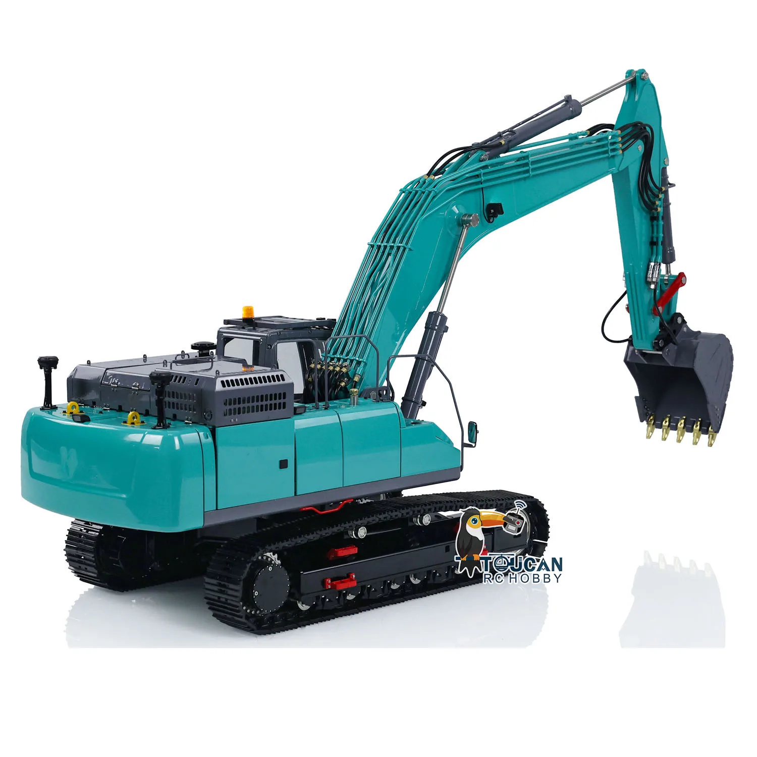 LESU 1/14 AOUE-SK500 RC Hydraulische Graafmachine RTR Radio Control Earth Digger Rooklichtsysteem RC Speelgoed Gift Voertuig Auto Model