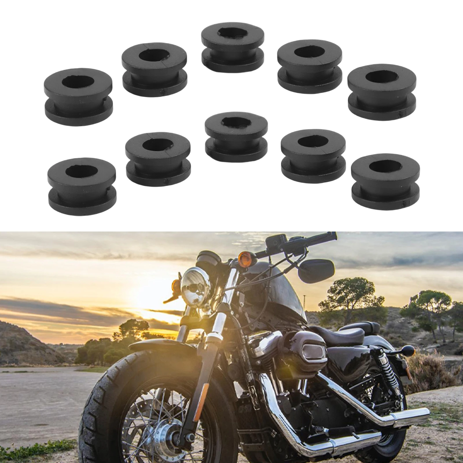 1pcs Grommets Grommets Black For Honda For Kawasaki For Suzuki Grommet Grommets Rubber Accessories High Quality