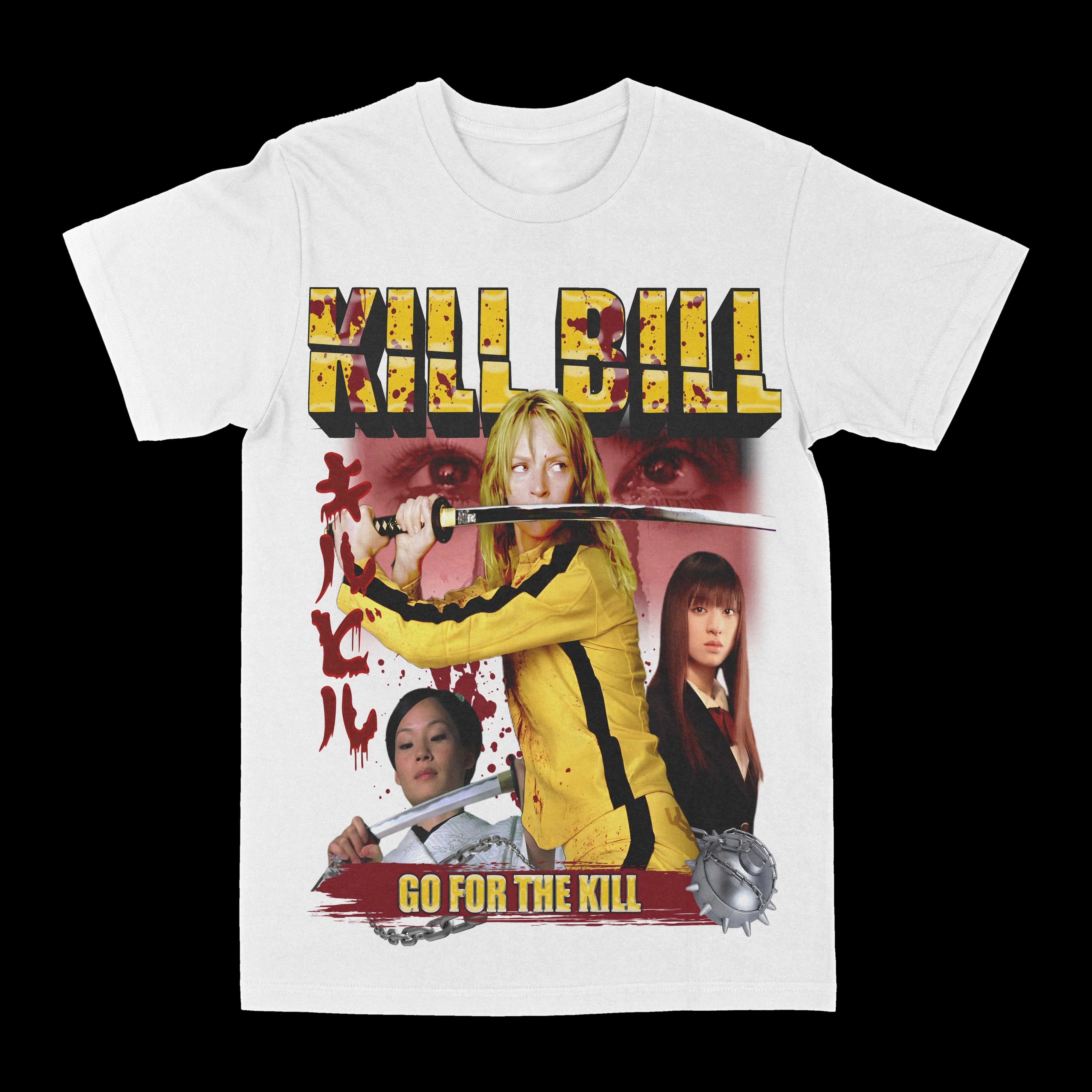 White Kill Bill Classic Movie T-Shirt Cotton Graphic Tee Men Women Summer Streetwear