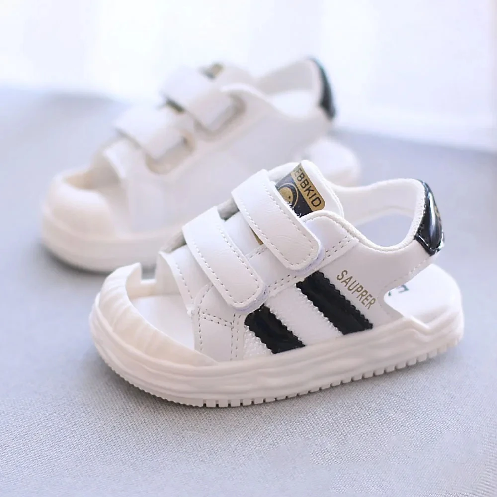 2024 New Summer Children Sandals For Boys Mesh Breathable Girls Shoes Hollow-out Non-slip Beach Sandals Fashion Kids Sneakers