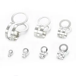 20-50Pcs 2 3.2 4 5 6 8 10mm Stainless Steel Ball Chain Connectors Clasps Crimp Beads Cover Chain for DIY Necklace Jewelry Making