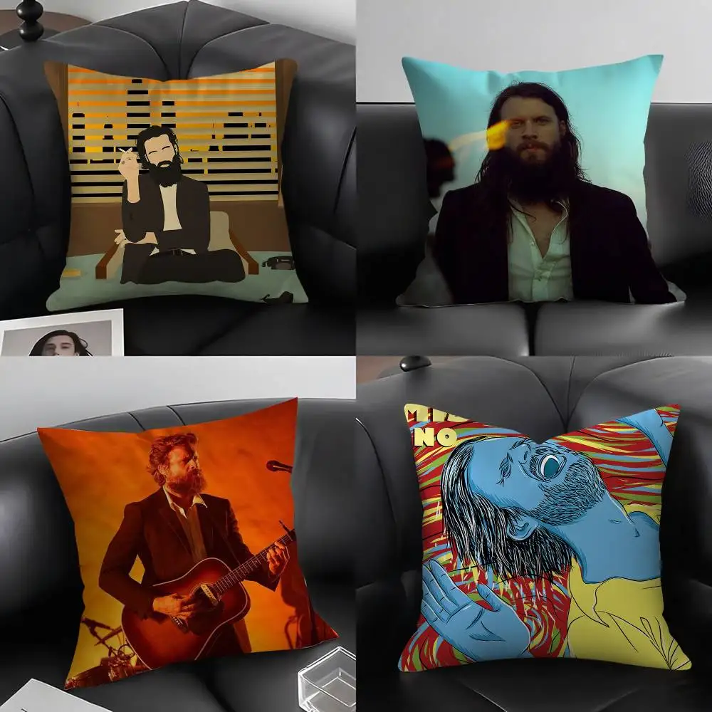

Father J-John Misty Pillow Case Home Dorm Chair Back Short Plush Double-sided Printing Office Nap Time Cushion Cover