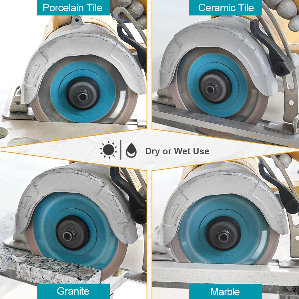 EXFEIN 1pc Dia 75/115/125mm Diamond Cutting Disc X mesh Cut for Tile Marble Ceramic Granite for Angle Grinder Diamond Saw Blade