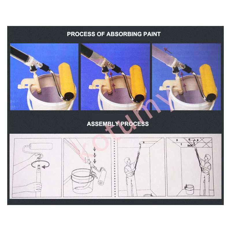 Imagem -05 - Pintura Automática de Látex Roller Coater Self-priming Emulsão Auto Brushing Tool Impressão Estendida