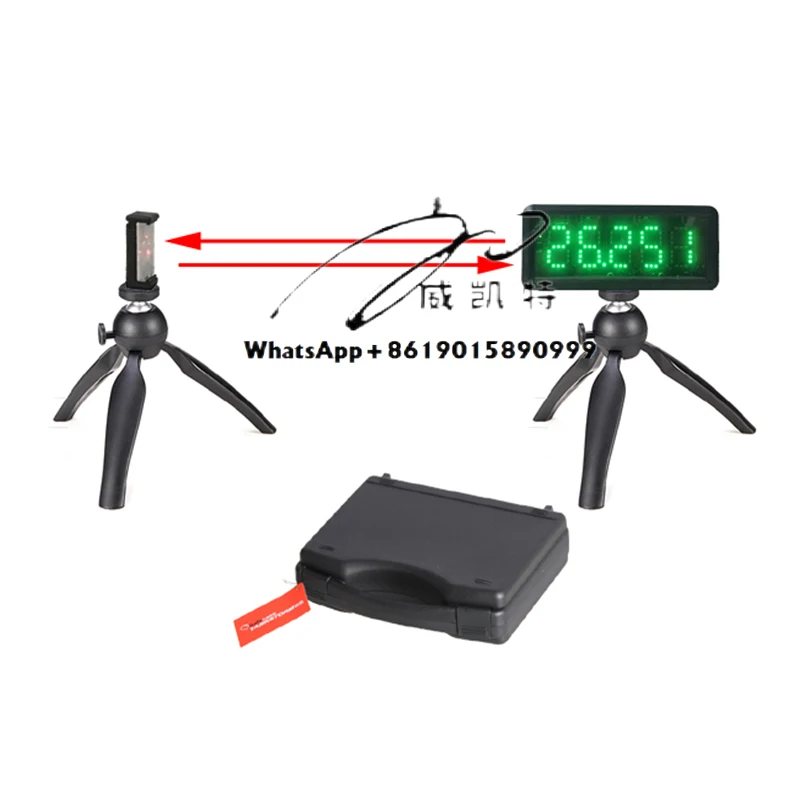 USB Rechargeable LED Track Field Wireless Laser Timer for Single Running Training