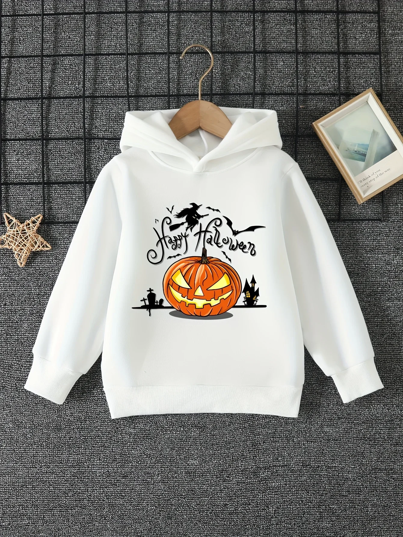 Print  Pumpkin Children Halloween Casual Pullover Long Healed Sweatshirt   Cartoon Space Autumn Winter Boys Outdoor   Trend