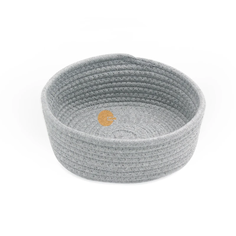 Round Cotton Rope Basket Montessori Material Container Color Size Options