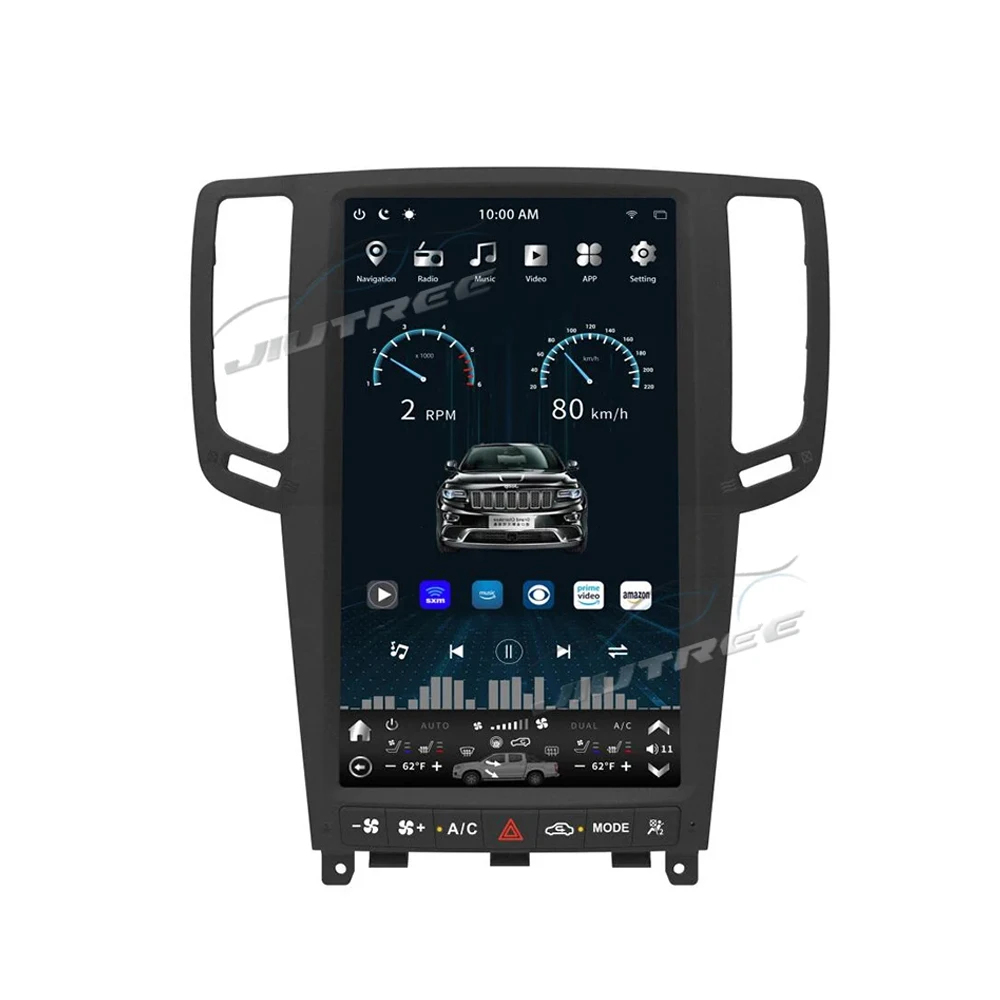 Android 12 T Style For Infiniti G37 G35 G25 Q40 Q60 2007-2015 Car Radio Vertical Screen Multimedia Player GPS Navigation