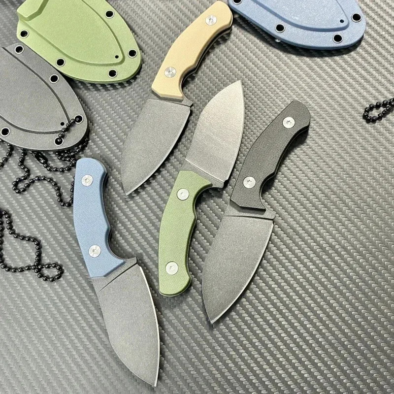 2025 New knife product launch Black Obsidian small straight knife EDC tool outdoor camping fishing pocket knife