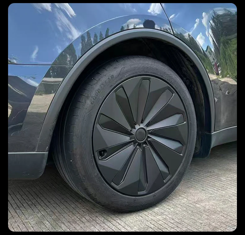 4 Stück für Model Y Juniper 2025-2026 19 Zoll Uberhelix-Style Radkappen für Tesla Felgenabdeckung Zubehör Radkappe Automobil-Radkappe – Detail 16