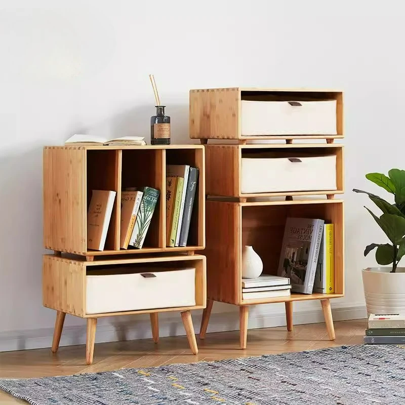 Simple chest of drawers Bedroom children's storage cabinet Bamboo solid wood chest of drawers