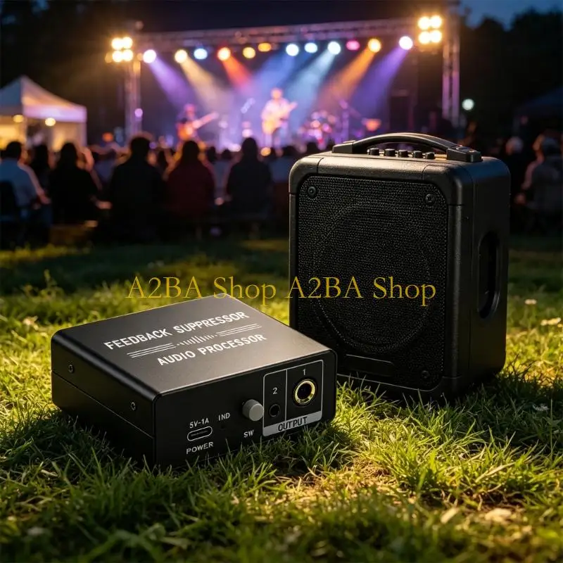A2BA Rechargeable Microphone Intelligent Auditory Processor Featuring Feedback Suppression And Clear Sound For Karaoke