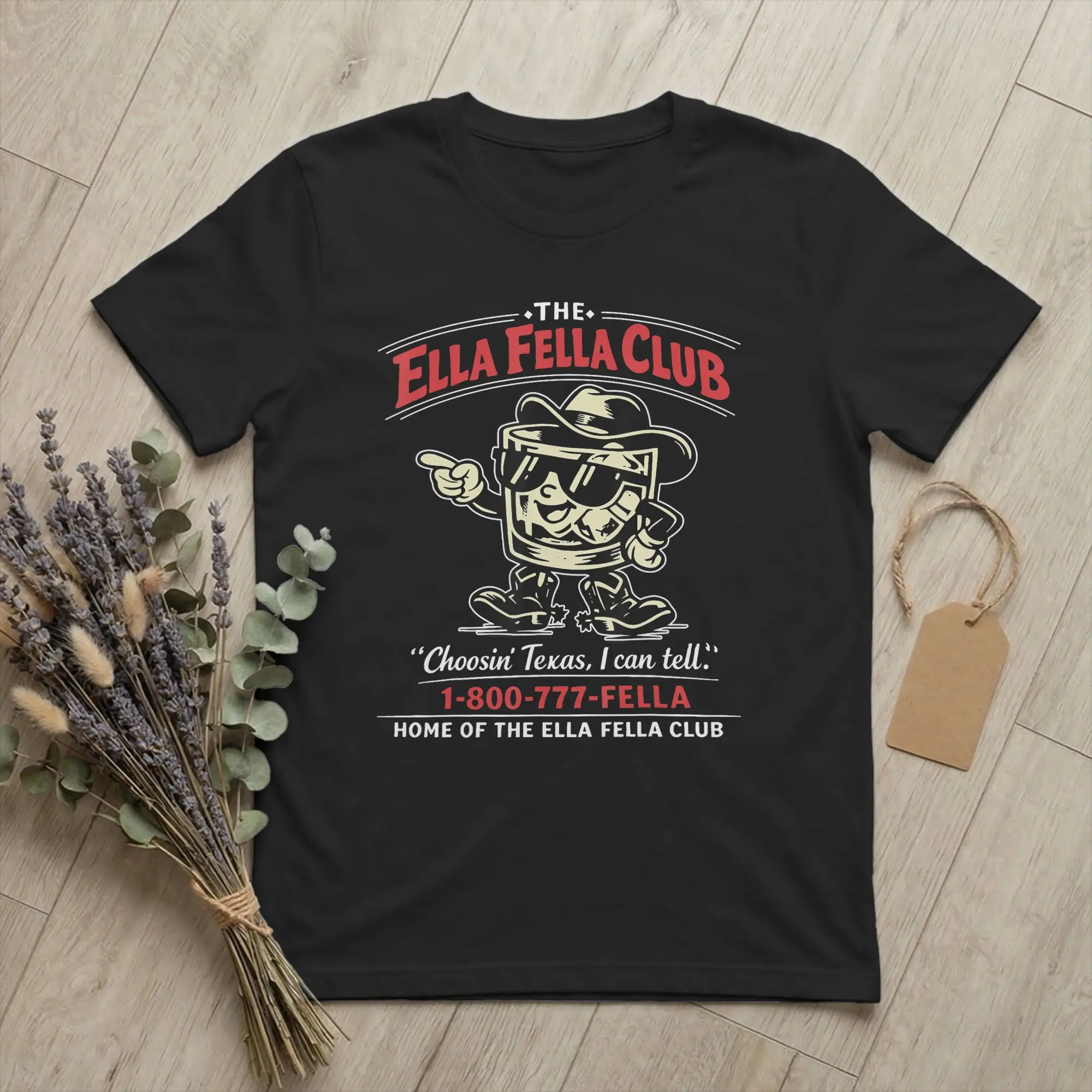 Men T-Shirt Elia's Fellas Western Cowboy Awesome Pure Cotton Tees Short Sleeve Country Funny T Shirts Round Collar merch Gift