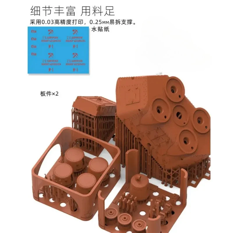 QW Q09007 1/72 schaal Russische gepantserde treinwagon zwaar type (2 in1) montageplastic modelbouwset