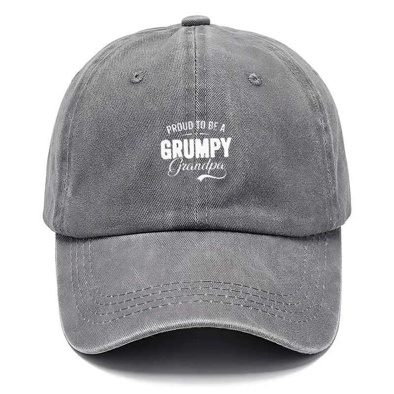 2026Funny Vintage Washed Cotton Baseball Cap Adjustable Distressed Trucker Hat for Men Retro Humor Cotton  Grumpy Grandpa Style