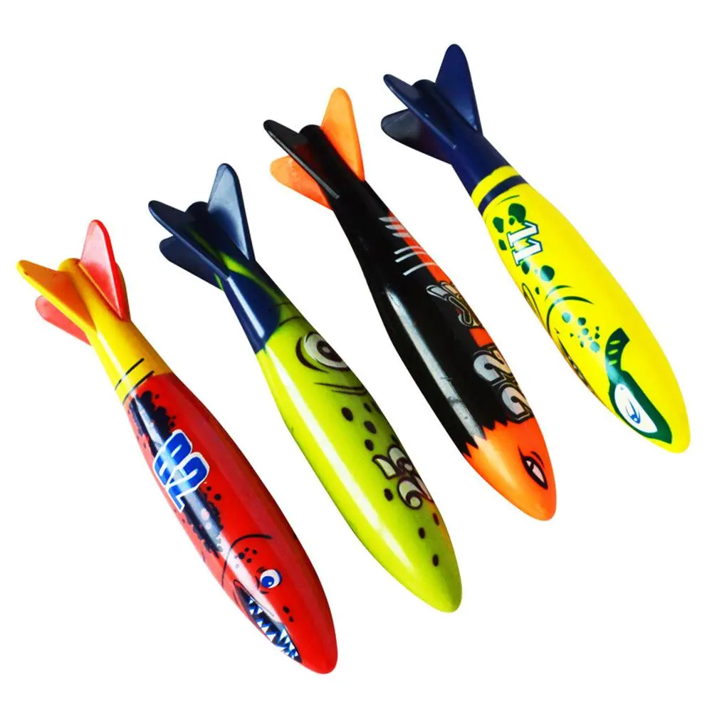 4 PCS Fun Outdoor Sports Rocket Diving Swimming Pool  Swim Dive Underwater