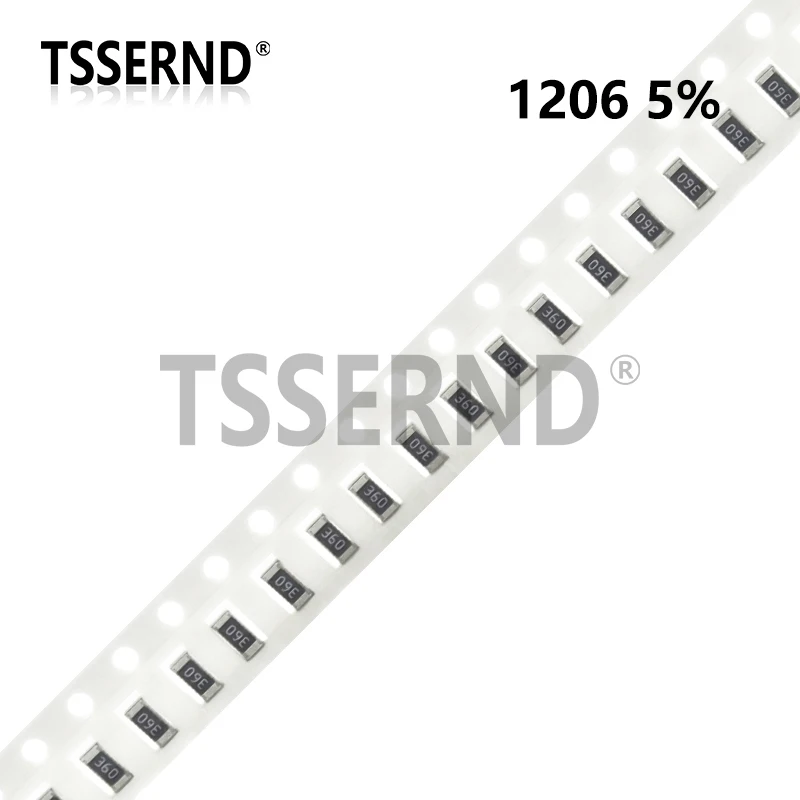 100pcs 1206 5% SMD resistor 0R ~ 10M 1/4W 0 1 10 100 150 220 330 ohm 1K 2.2K 4.7K 10K 100K 1R 10R 100R 150R 220R 330R 470R 1M